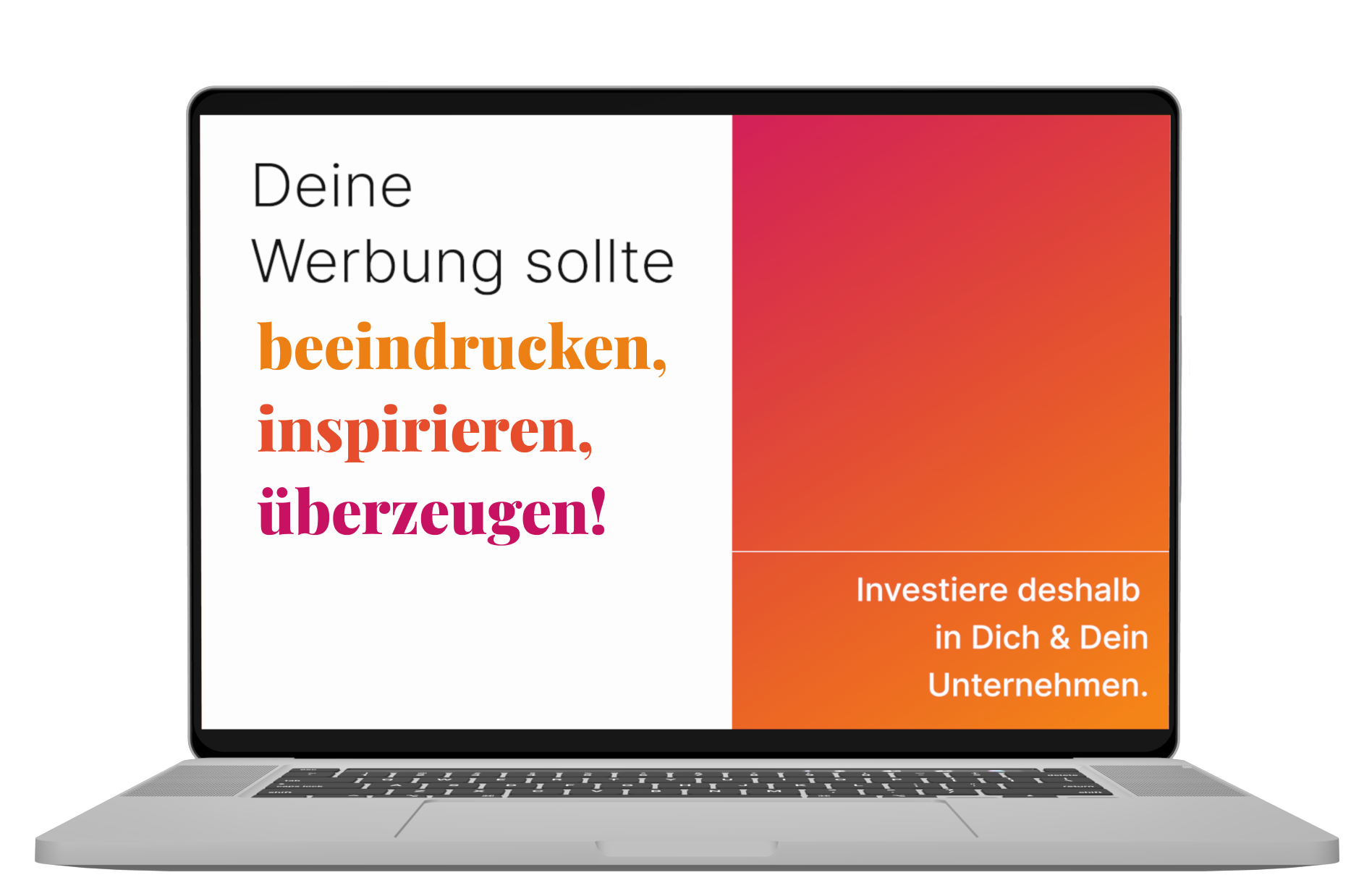 Bild eines Laptops mit Grafik-Design