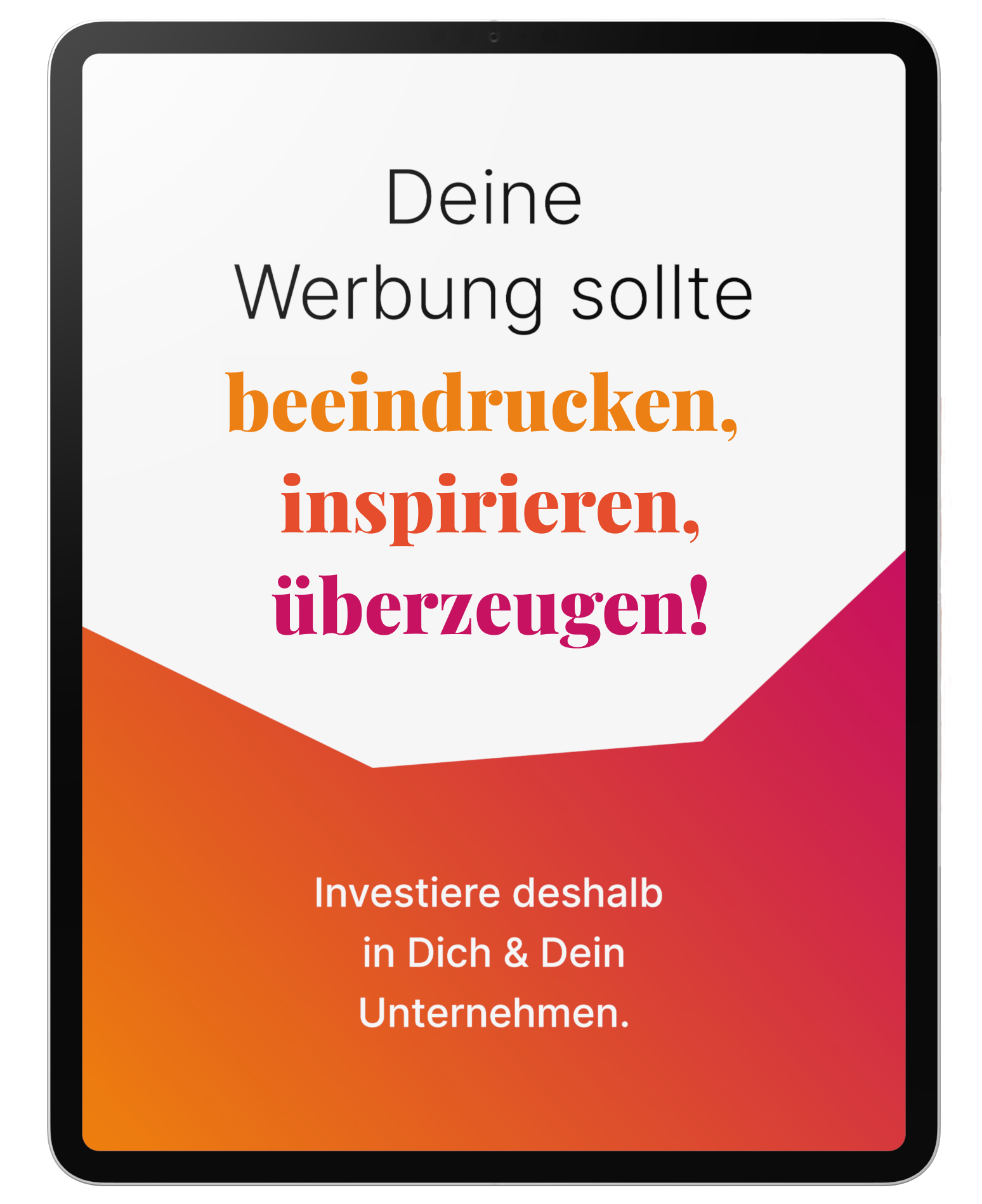 Bild eines Tablets mit Grafik-Design